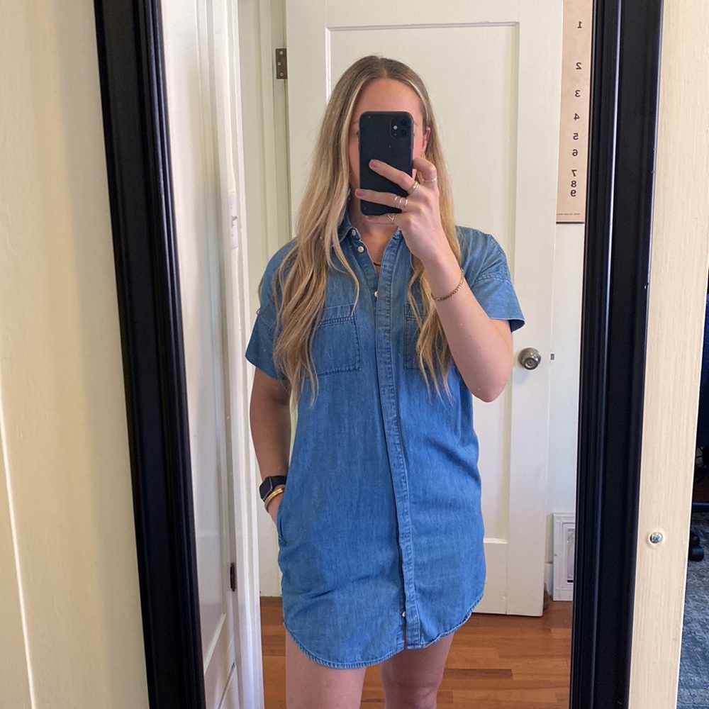 Madewell denim shirt dress
